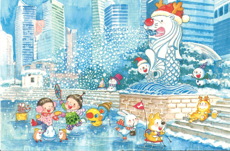 Snowy Merlion (Postcards)