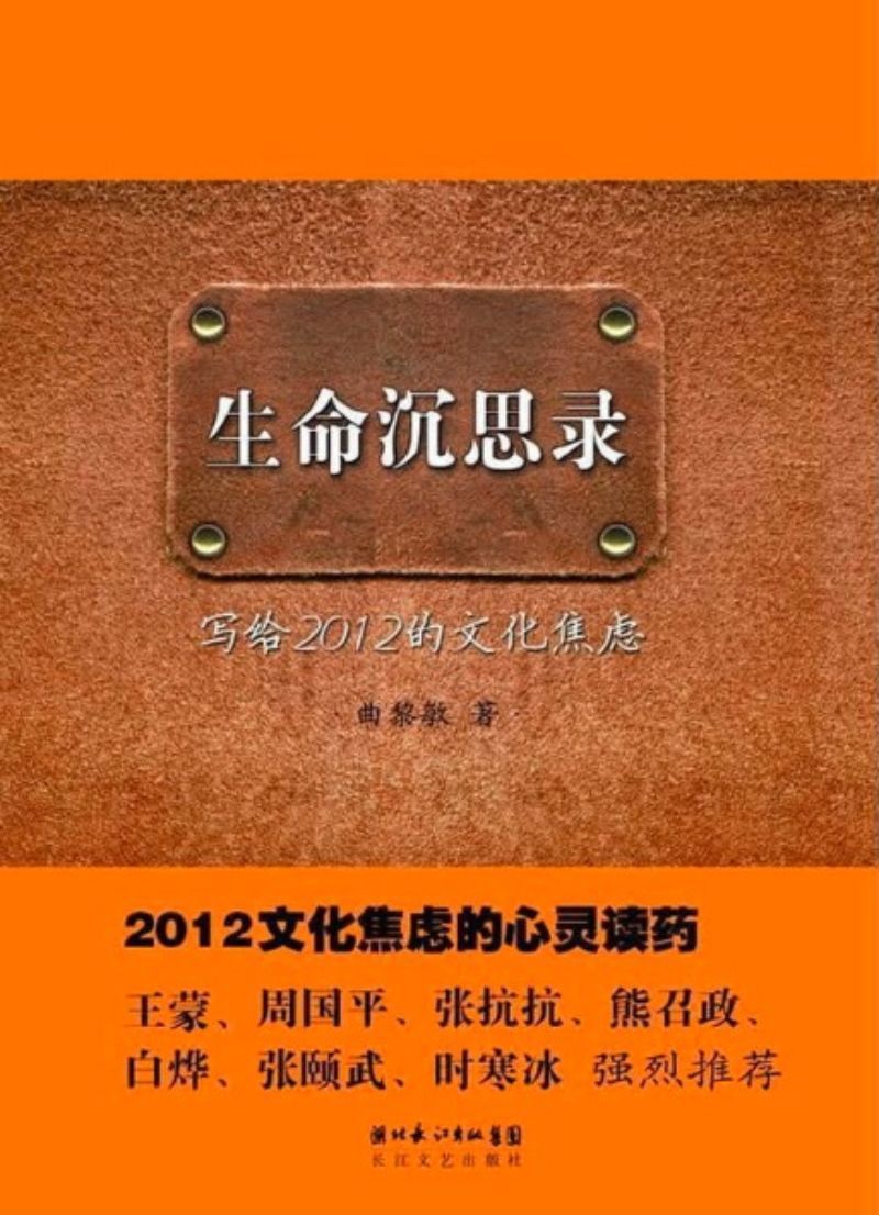 9787535455154 生命沉思录.1:写给2012的文化焦虑 | Singapore Chinese Books