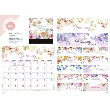 Desk Calendar 7309 - Welcome Spring (7 Sheets)