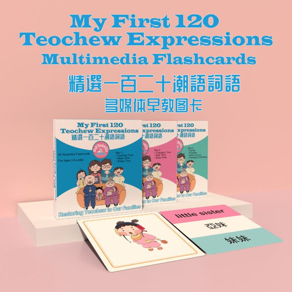 Wa Si Teochew Kia—My First 120 Teochew Expressions Flashcards 《我是潮州囝——精选一百二十潮语词语》潮铺 The Teochew Store | Singapore Chinese Bookstore | Maha Yu Yi Pte Ltd