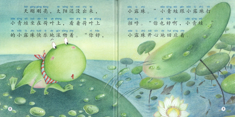 小青蛙和小露珠 （拼音） The Little Frog and the Little Dewdrop 9789815029581 | Singapore Chinese Books | Maha Yu Yi Pte Ltd